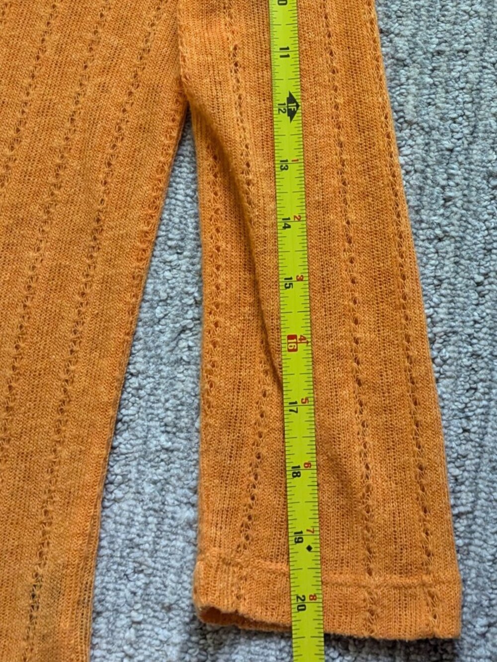 Rafaella Orange Soft Lightweight V-neck Cardigan 3/4 Sleeve M - Picture 3 of 6